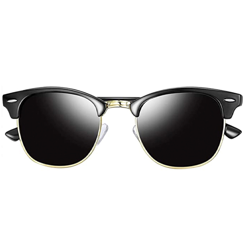 Joopin Gafas de Sol Hombre y Mujer Polarizadas Retro Clásico Medio Marco Gafas de Sol Unisex Protección UV400 para Conducir y Deportes al Aire Libre
