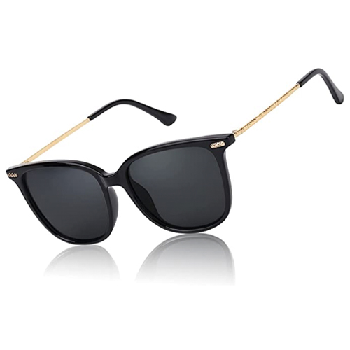 LVIOE Gafas de sol polarizadas cuadradas para mujeres, gafas de sol de moda con lente de protección UV 100%